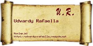 Udvardy Rafaella névjegykártya